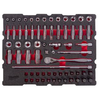 4932501868 - Moduł nasadek i akcesoriów 3/8" do szuflad PACKOUT, 6 - 22 mm (67 szt.), wkładka piankowa