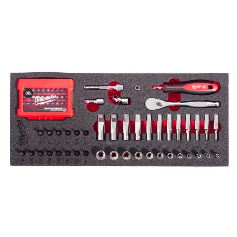 4932499293 - 1/4" Socket and Accessory Module, 4 - 13 mm (76 pcs.), foam insert