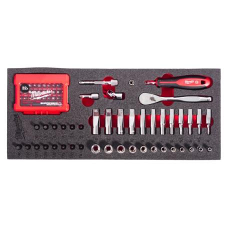 4932499293 - 1/4" Socket and Accessory Module, 4 - 13 mm (76 pcs.), foam insert