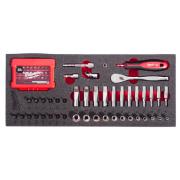 4932499293 - 1/4" Socket and Accessory Module, 4 - 13 mm (76 pcs.), foam insert