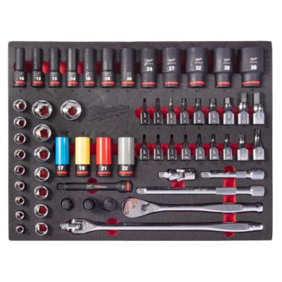 4932500757 - 1/2" impact and non-impact socket and accessory module (60 pcs.), foam insert