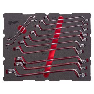 4932501873 - Moduł kluczy oczkowych odsadzonych do szuflad PACKOUT, 6x7 - 30x32 mm (12 szt.), wkładka piankowa