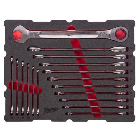 4932501872 - PACKOUT Drawer Ratchet Open-End Wrench Module, 8 - 27 mm (17 pcs.), foam insert