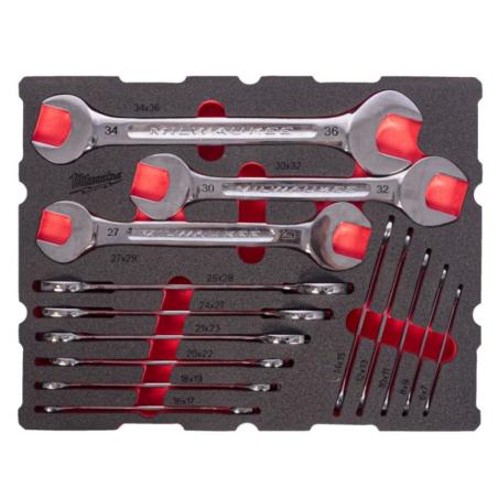 4932501874 - Flat wrench module for PACKOUT drawers, 6x7 - 34x36 mm (14 pcs.), foam insert