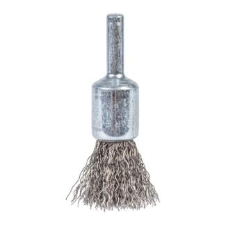 4932501721 - Szczotka druciana pędzelkowa S6, 17x20x65 mm, stal nierdzewna karbowana 0,3mm do szlifierek trzpieniowych (3 szt.)