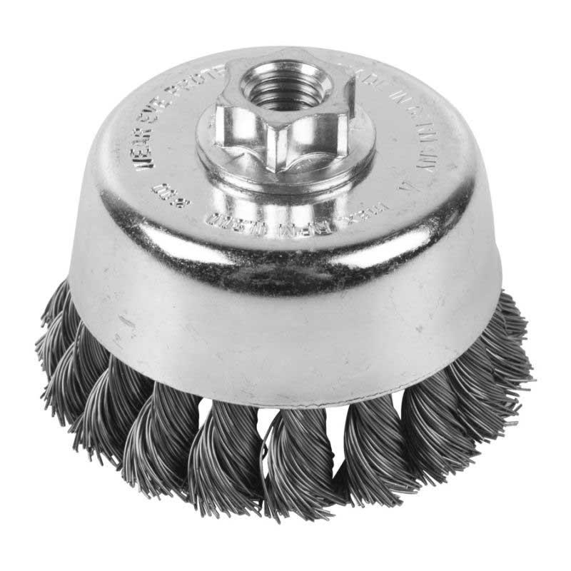 4932501737 - M14 cup wire brush, 90 x 20 mm, bound steel, 0.5 mm, for 115 and 125 mm grinders (1 pc.)