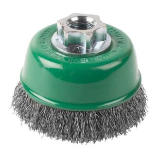 4932501751 - M14 cup wire brush, 65 mm, crimped stainless steel, 0.35 mm, for 115 and 125 mm grinders (1 pc.)