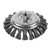 4932501746 - M14 conical wire brush, 115 x 12 mm, bound steel, 0.5 mm, for 115 and 125 mm grinders (1 pc.)