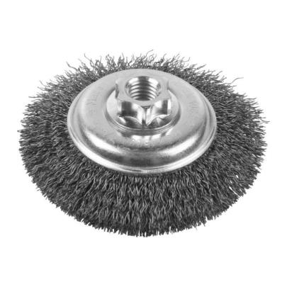 4932501748 - M14 end wire brush, 100x10 mm, crimped steel, 0.35 mm, for 115 and 125 mm grinders (1 pc.)