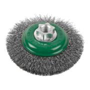 4932501749 - M14 end wire brush, 100x10 mm, crimped stainless steel, 0.35 mm, for 115 and 125 mm grinders (1 pc.)