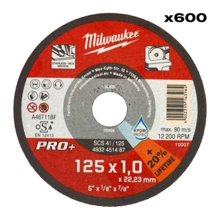 4932500580 - PRO+ thin metal cutting disc 125 x 1 x 22.2 mm (600 pcs.)