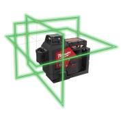 M123PLSKIT-401P - 360° 3-plane green laser, 12 V, 4.0 Ah, in PACKOUT case, with battery and charger, 4933499379