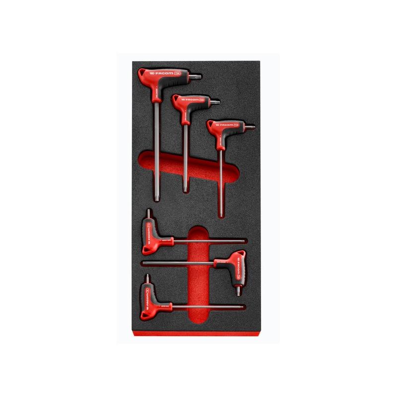 MODM.89XGRP - Moduł kluczy trzpieniowych TORX® OGV® GRIP, T8 - T30 (6 szt.), wkładka piankowa