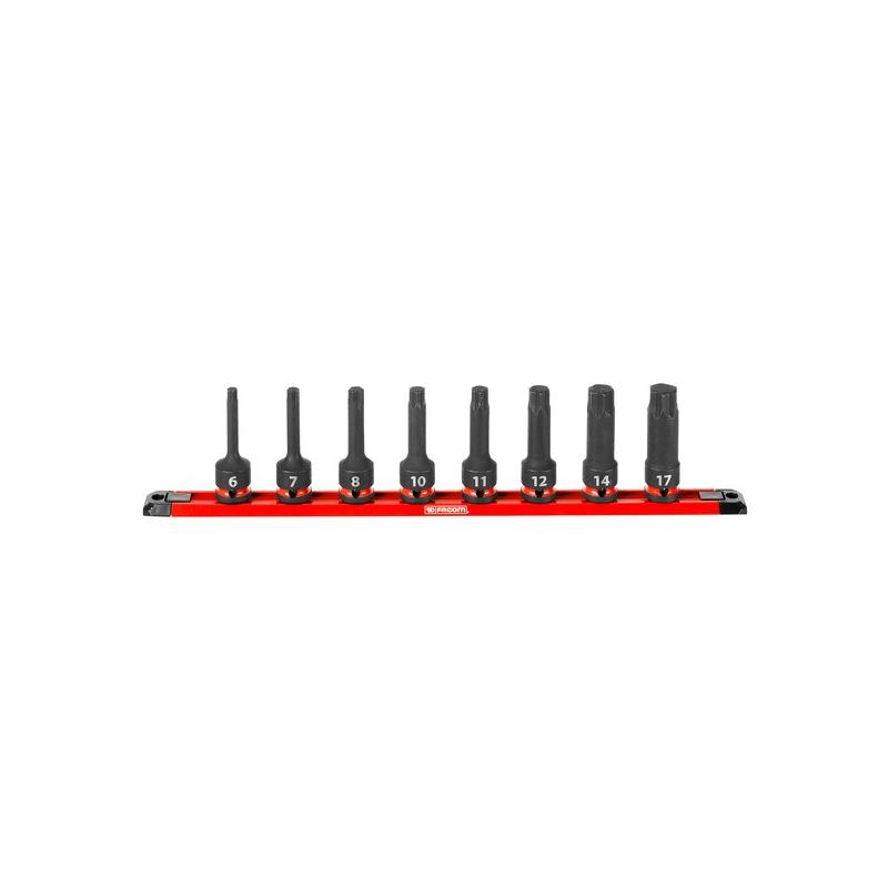 NSH.GRP.J8PB - Zestaw nasadek udarowych 1/2" trzpieniowych do obrobionych śrub OGV® GRIP, 6 - 17 mm (8 szt.)