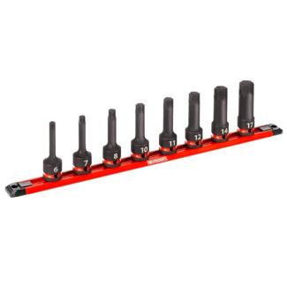 NSH.GRP.J8PB - 1/2" Shank Impact Socket Set for OGV® GRIP Machined Screws, 6 - 17 mm (8 pcs)