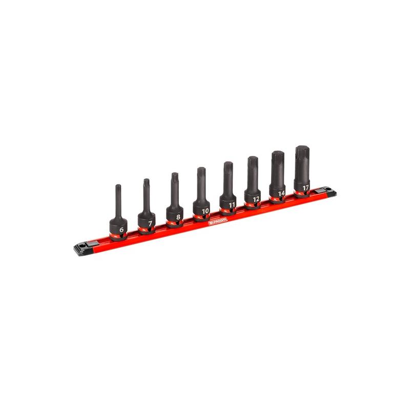 NSH.GRP.J8PB - Zestaw nasadek udarowych 1/2" trzpieniowych do obrobionych śrub OGV® GRIP, 6 - 17 mm (8 szt.)