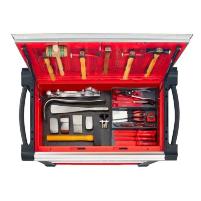 JET.CRTCAR2 - Sheet metal work tool set in foam modules with JET.CRT5M4A mobile workstation