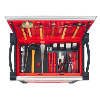 JET.CRTCAR2 - Sheet metal work tool set in foam modules with JET.CRT5M4A mobile workstation