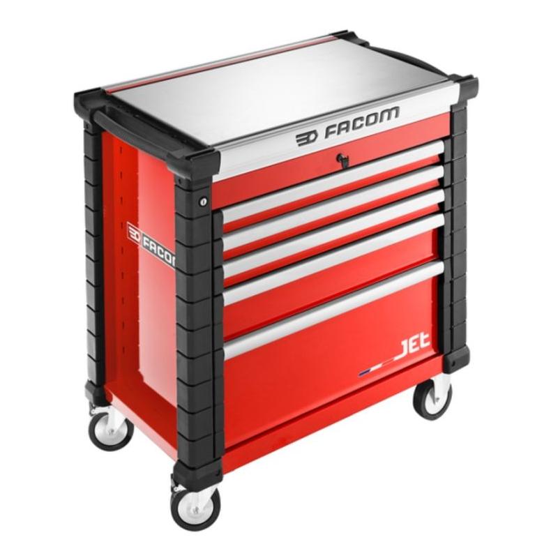 JET.CRTCAR2 - Sheet metal work tool set in foam modules with JET.CRT5M4A mobile workstation