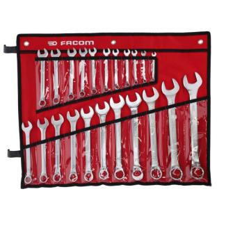 40B.JV22PB - Set of 22 Slim combination wrenches, 6 - 32 mm