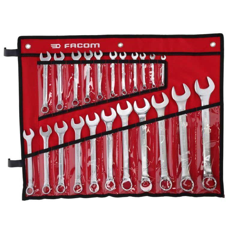 40B.JV22PB - Set of 22 Slim combination wrenches, 6 - 32 mm