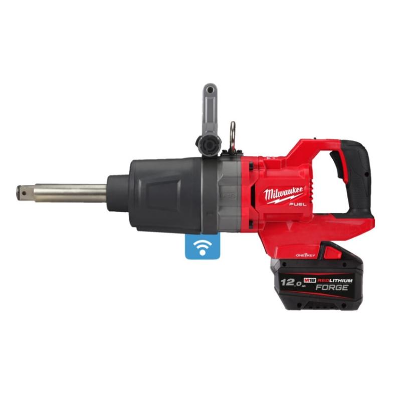 MILWAUKEE - M18 ONEFHIWF1D-121C - Klucz udarowy 1" z rękojeścią D, 2576 Nm, 18 V, 12.0 Ah, ONE-KEY™ - 4933499251