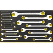 TCS SORT13214M WW 13ER - Flat-ring wrench set for aircraft maintenance, 3.2 - 30 mm (24 pcs.), foam insert, 96832208