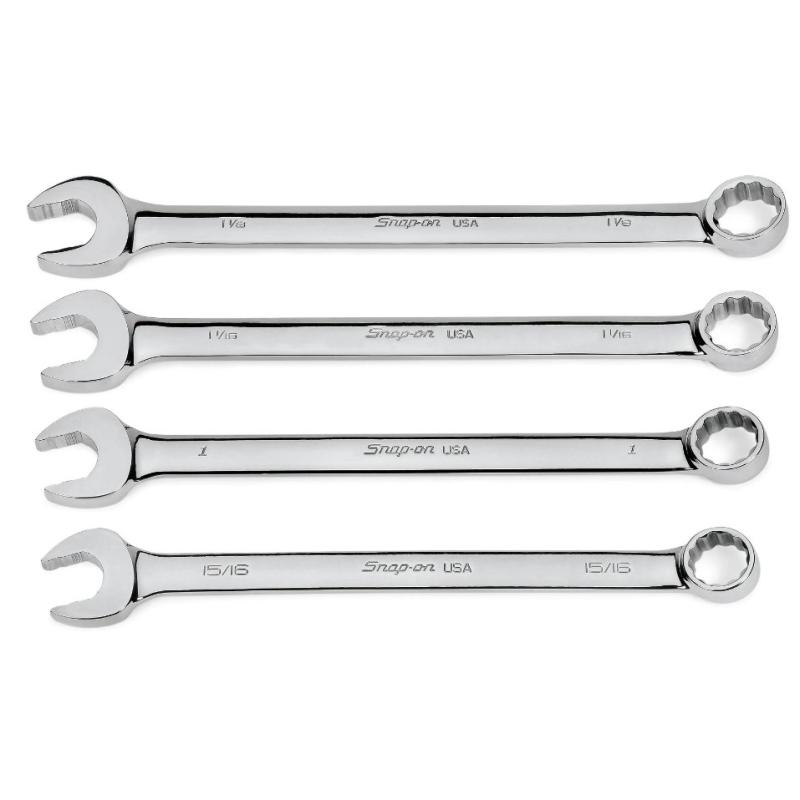 SOEX704 - Zestaw kluczy oczkowo-płaskich Flank Drive® Plus, 15/16" - 1'1/8" (4 szt.)