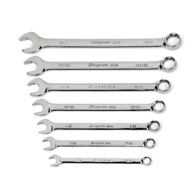 SOEX707 - Zestaw kluczy oczkowo-płaskich Flank Drive® Plus, 3/8" - 3/4" (7 szt.)