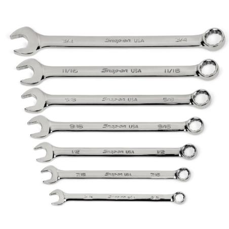 SOEX707 - Zestaw kluczy oczkowo-płaskich Flank Drive® Plus, 3/8" - 3/4" (7 szt.)