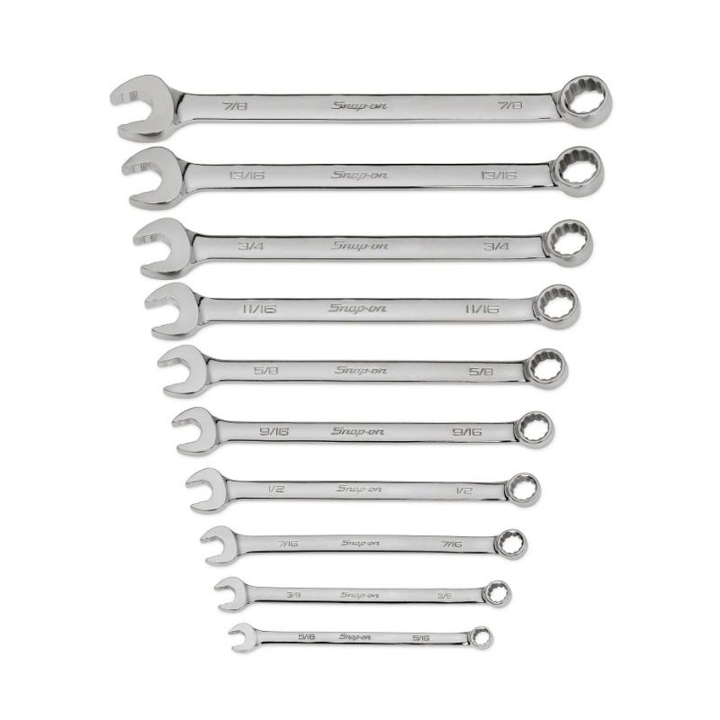 SOEX710 - Zestaw kluczy oczkowo-płaskich Flank Drive® Plus, 5/16" - 7/8" (10 szt.)