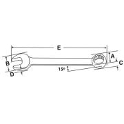 SOEXL12B - Klucz oczkowo-płaski długi Flank Drive® Plus, 3/8"