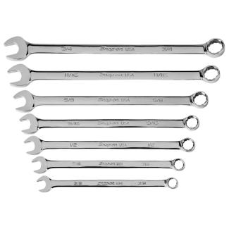 SOEXL707B - Zestaw kluczy oczkowo-płaskich długich Flank Drive® Plus, 3/8" - 3/4" (7 szt.)
