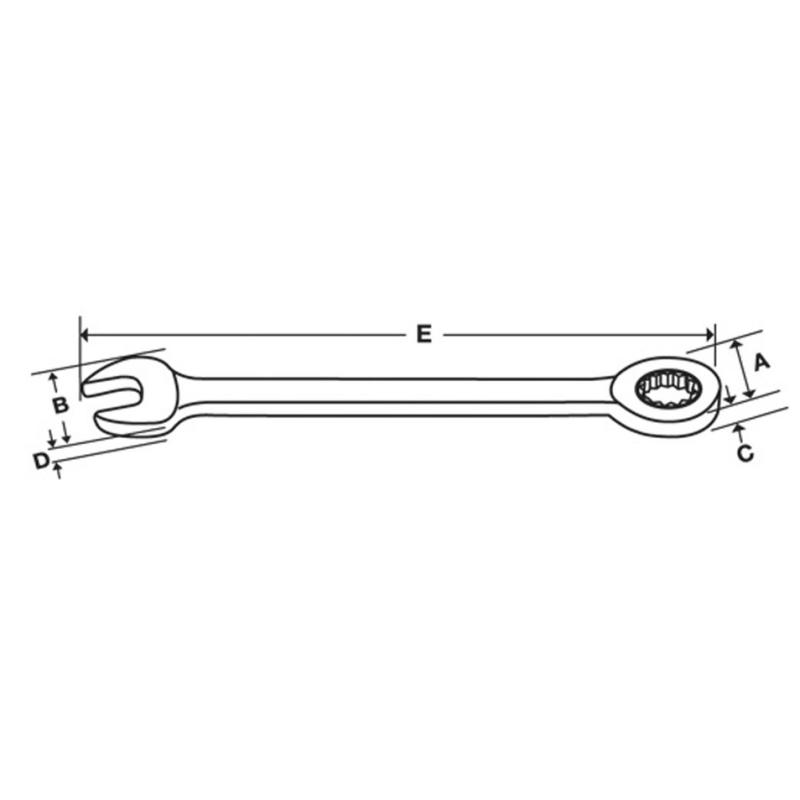SOXR20A - Klucz oczkowo-płaski grzechotkowy Flank Drive® Plus, 5/8"