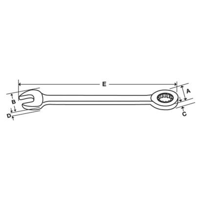 SOXR26A - Klucz oczkowo-płaski grzechotkowy Flank Drive® Plus, 13/16"