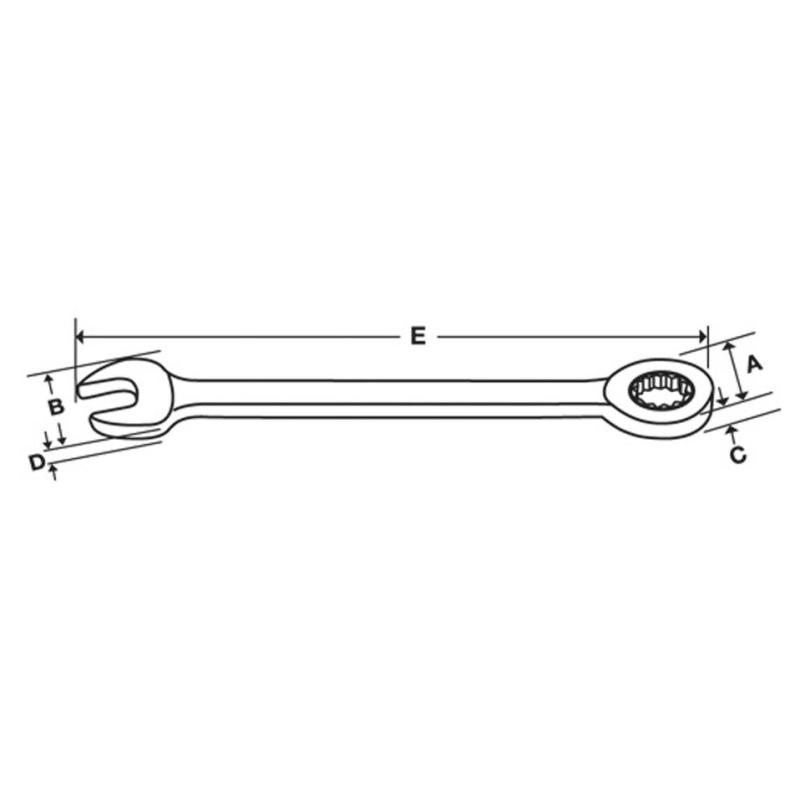 SOXR32A - Klucz oczkowo-płaski grzechotkowy Flank Drive® Plus, 1"