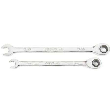 SOXR702A - Zestaw kluczy oczkowo-płaskich grzechotkowych Flank Drive® Plus, 1/4" - 5/16" (2 szt.)