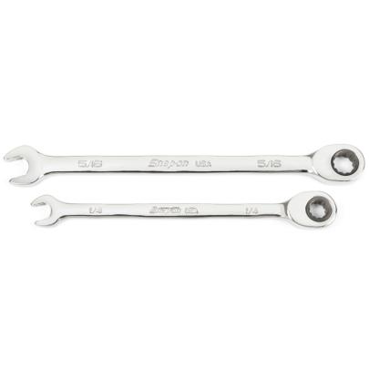 SOXR702A - Zestaw kluczy oczkowo-płaskich grzechotkowych Flank Drive® Plus, 1/4" - 5/16" (2 szt.)