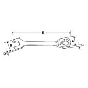SOXRR12A - Klucz oczkowo-płaski grzechotkowy Flank Drive® Plus, 3/8"