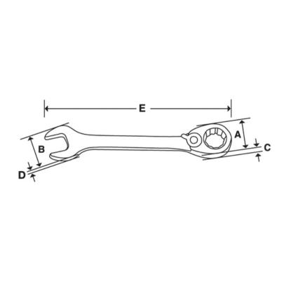 SOXRR14A - Klucz oczkowo-płaski grzechotkowy Flank Drive® Plus, 7/16"