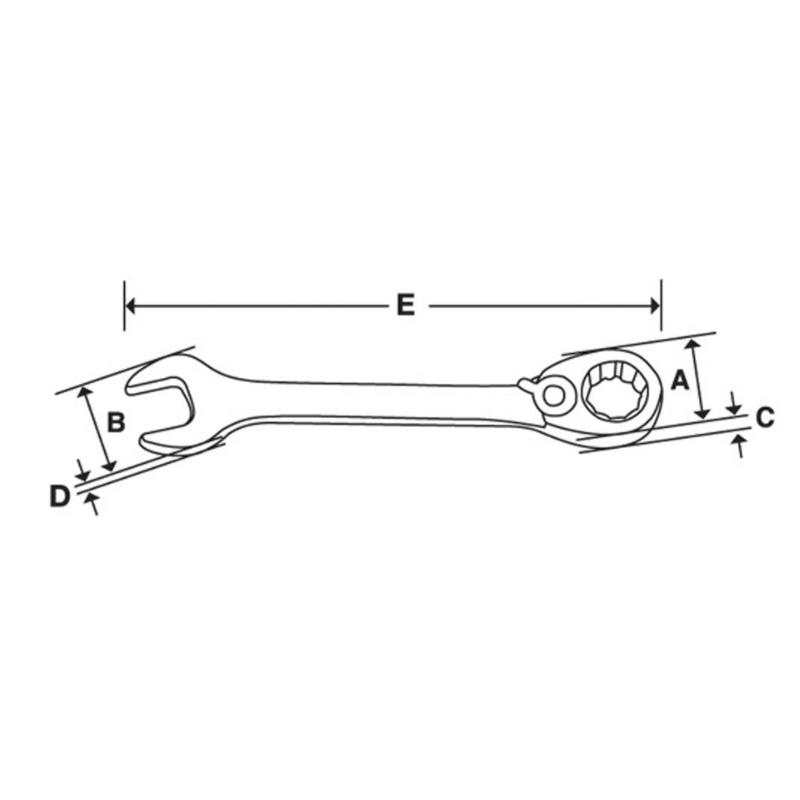 SOXRR18A - Klucz oczkowo-płaski grzechotkowy Flank Drive® Plus, 9/16"