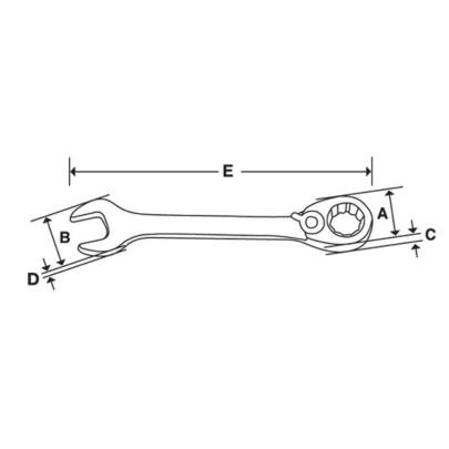 SOXRR18A - Klucz oczkowo-płaski grzechotkowy Flank Drive® Plus, 9/16"