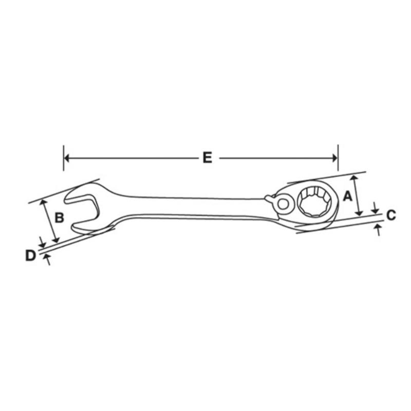 SOXRR20A - Klucz oczkowo-płaski grzechotkowy Flank Drive® Plus, 5/8"