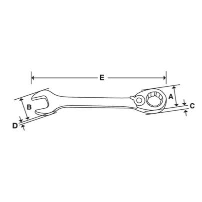 SOXRR20A - Klucz oczkowo-płaski grzechotkowy Flank Drive® Plus, 5/8"