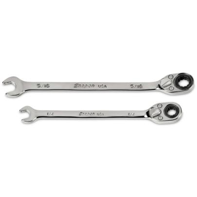 SOXRR702A - Zestaw kluczy oczkowo-płaskich grzechotkowych Flank Drive® Plus, 1/4" - 5/16" (2 szt.)