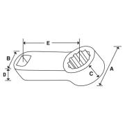SRDH401 - Końcówka nasadzana oczkowa 1/2", 12-kątna, 1'1/4"