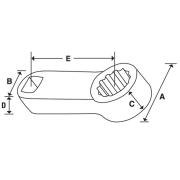 SRDHM30 - Końcówka nasadzana oczkowa 1/2", 12-kątna, 30 mm