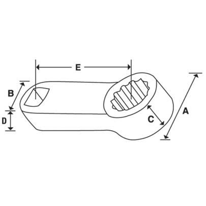 SRDHM30 - Końcówka nasadzana oczkowa 1/2", 12-kątna, 30 mm