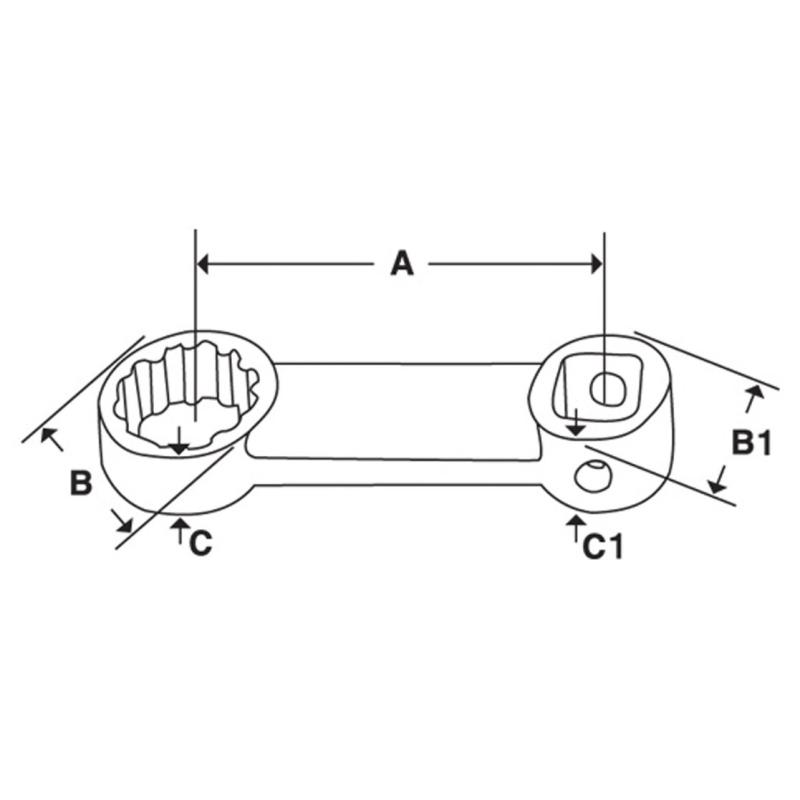 SRES20 - Końcówka nasadzana oczkowa 1/2", Spline, 5/8"