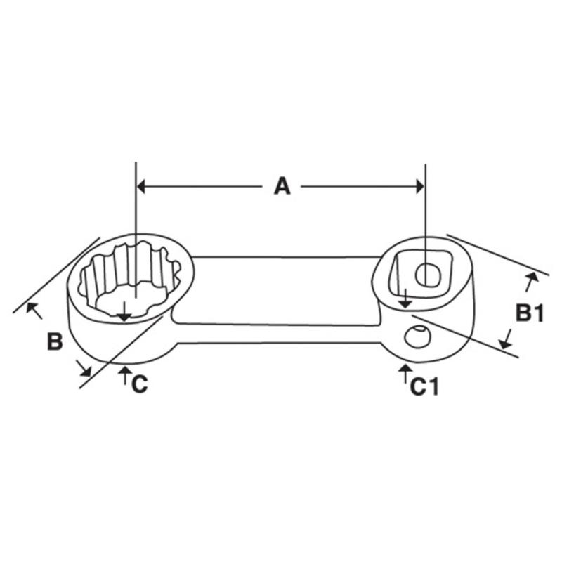 SRES24 - Końcówka nasadzana oczkowa 1/2", Spline, 3/4"